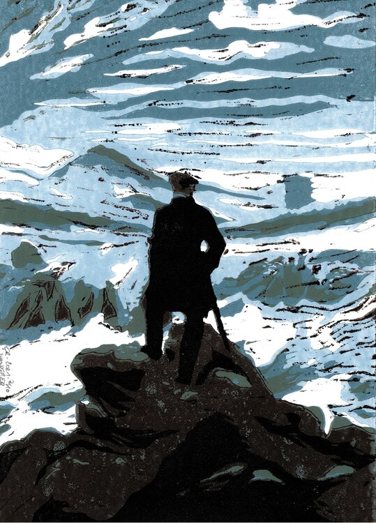 Wanderer über dem Nebelmeer - inspiriert von Caspar David Friedrich Christian Reimann