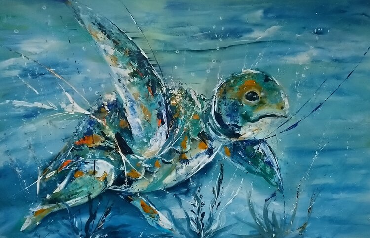 Abstract wildlife No 3 - Seeturtle Sasti-Line