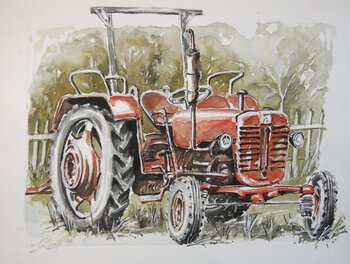 Roter Traktor Robert Schrag