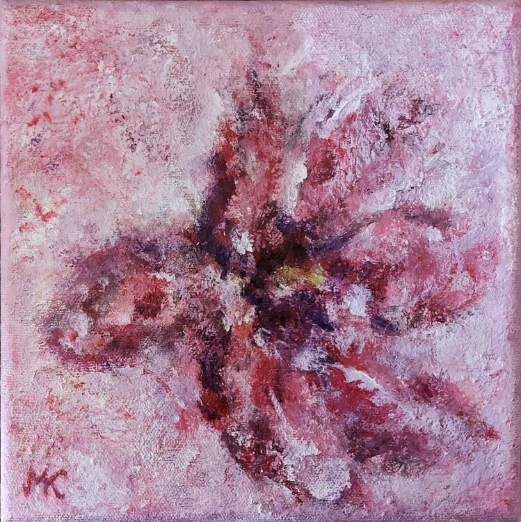 Sollicitudo - pink abstract Mervi Korhonen