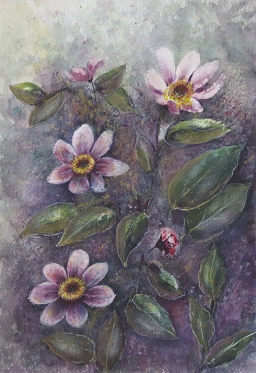Crimson blooms Mervi Korhonen