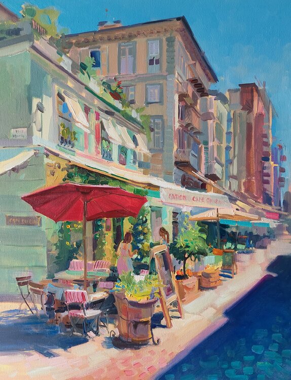 Cafe´ in La Spezia Katharina Valeeva