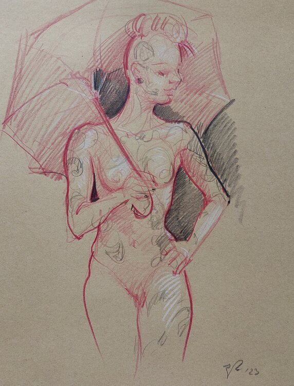 Frauen Akt - woman with Tattoo Katharina Valeeva