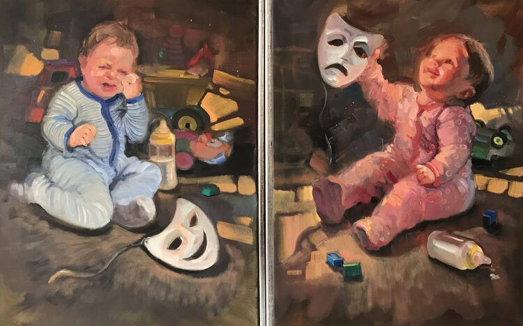 Optimist und Pessimist - Diptychon Katharina Valeeva
