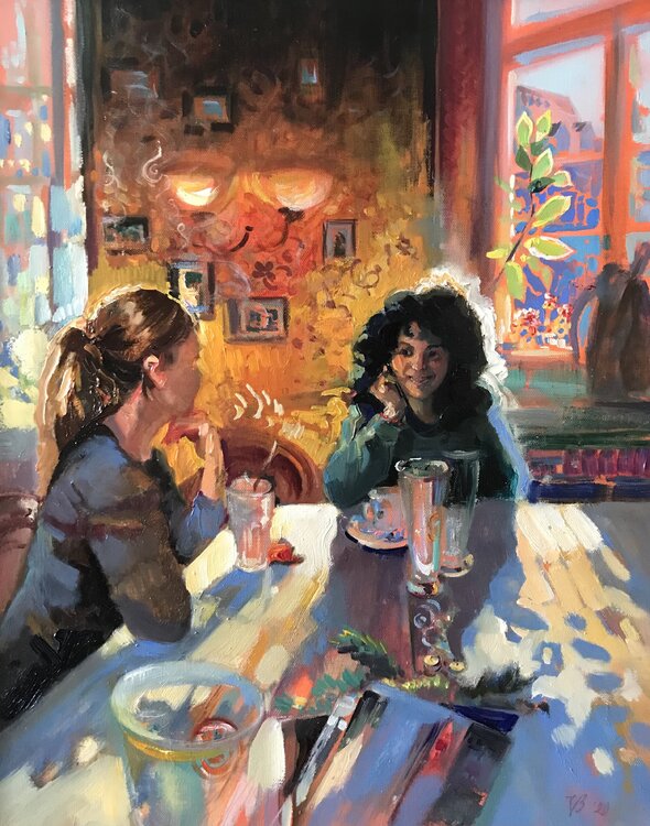 „Café Wien“ Feminine Seite von Diptychon Katharina Valeeva