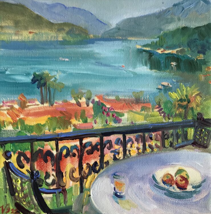 Der Balkon zum See Katharina Valeeva