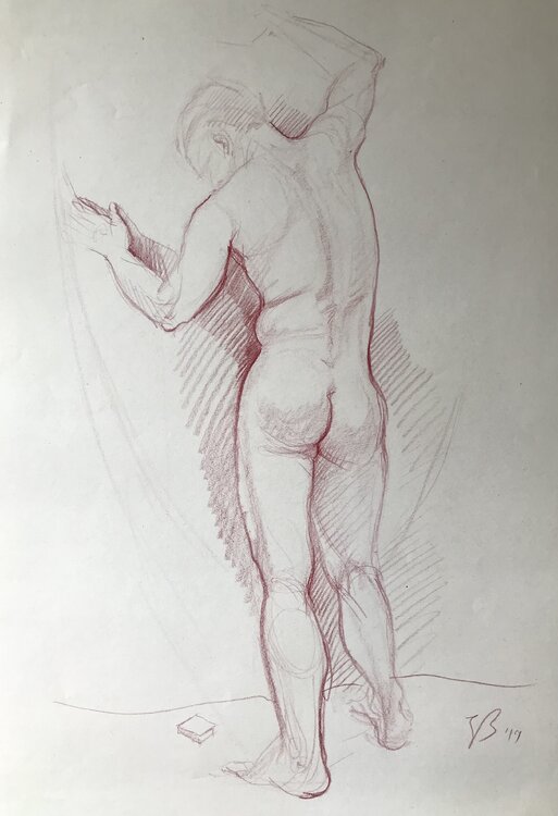 rücken  Akt männlicher Figur Katharina Valeeva