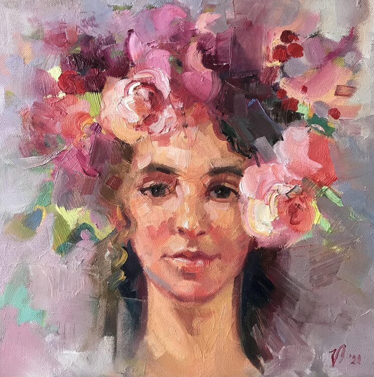Mädchen mit Rosen Katharina Valeeva