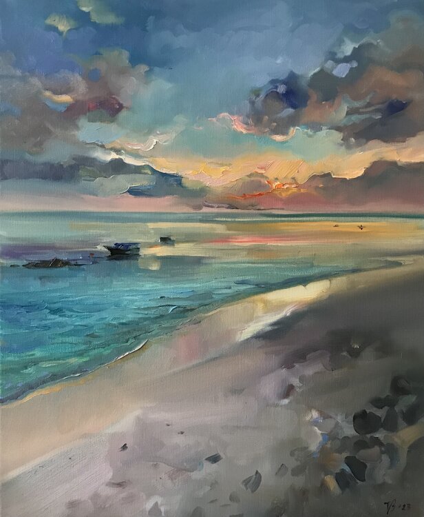 Abendwolken über dem Meer Katharina Valeeva
