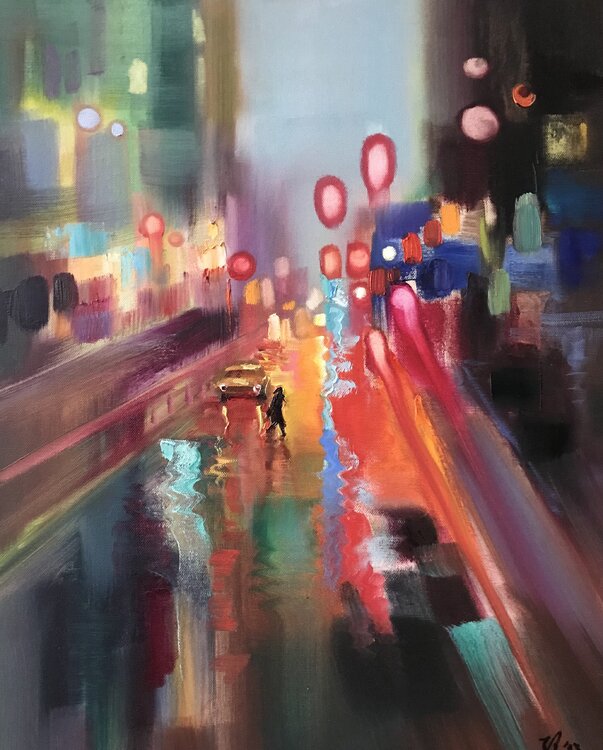 Abendlichter der Stadt Katharina Valeeva