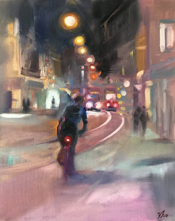 Abendliche Lichter der Stadt Katharina Valeeva