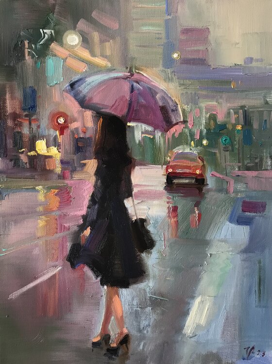 Regen in der Stadt Katharina Valeeva