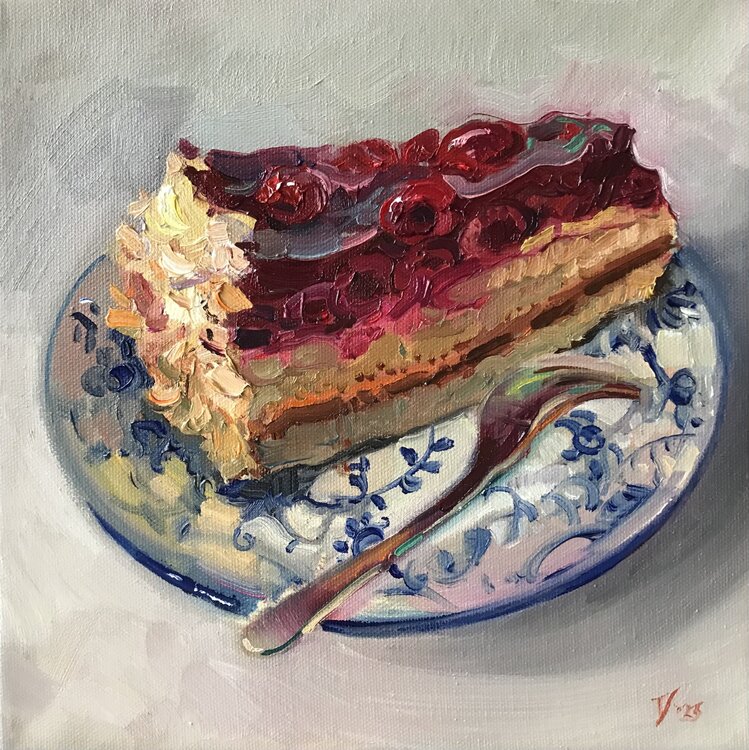 Himbeeren Tortenschtück Katharina Valeeva