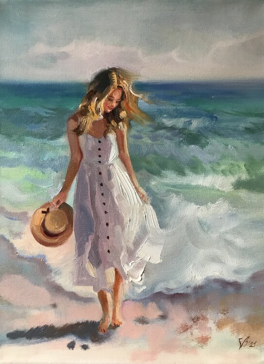 Spaziergang am Strand Katharina Valeeva