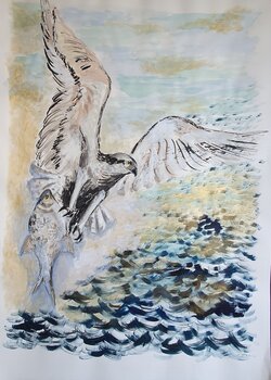 Ein Raubvogel und seine Beute Sarah Hamm