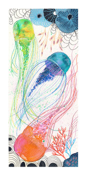 Méduses confettis MARYLINE DEHAZE-DUTRUEL