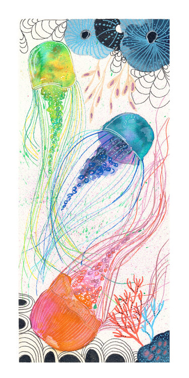 Méduses confettis MARYLINE DEHAZE-DUTRUEL