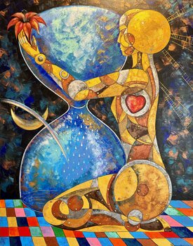 original painting, mechanics of love, love story, fantasy art, steampunk, pop art, surrealism, painting with a girl, painting with a heart, large painting Nataliya Rozhdestvenskaya