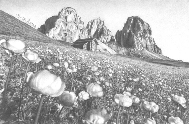 Paesaggio di montagna. Anna Colombo