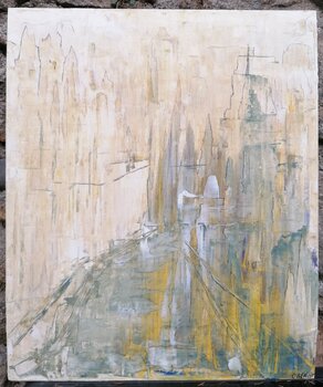 Paysage urbain dans la brume Christiane Benoit
