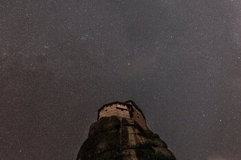 Monastery with starry sky Christos Aggelidis
