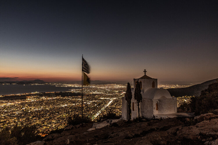 Small chuppel with view of Athens Christos Aggelidis