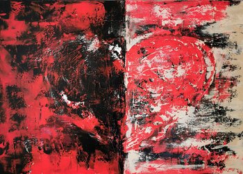 Heart (rosso e nero) Pier Bertig