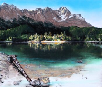 Eibsee mit Zugspitze Christine Schuldhaus