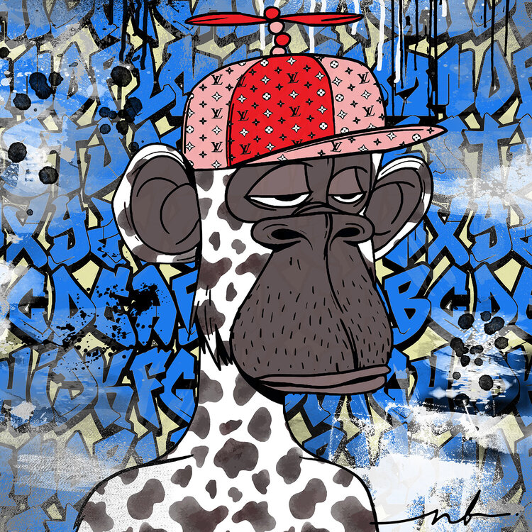 Monkey 2 by Nine Benandsons (2023) : Painting Acrylic, Graffiti on