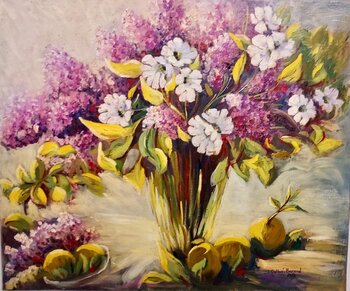 Bouquet Lilas et Citrons Jacqueline Gothie-Boraud