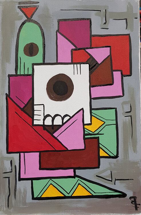Tattoo old school & cubismo max mantoan
