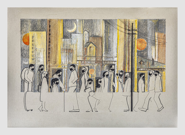 Street, People and Masks Mona Erfanian