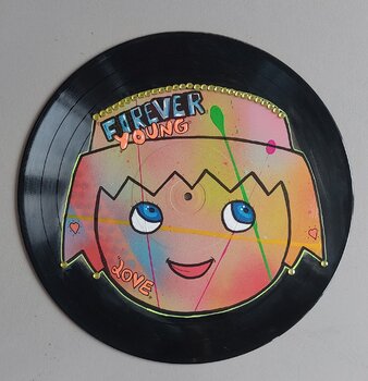 Tête de Playmobil "forever young" sur vinyl 33t Peggy Cannonge