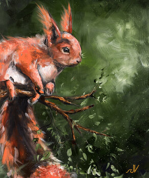 "Squirrel" Print Limited Edition 1/20 Jana Voscort