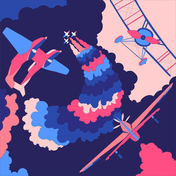 Parade dans les nuages Bleu Paloma MORAND MONTEIL