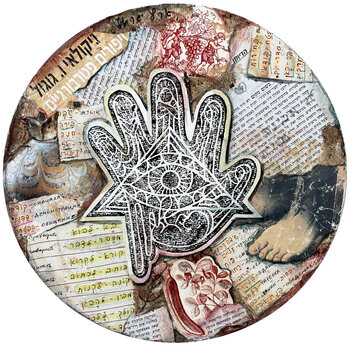 Collage artwork about emigration Leah Larisa Bunshaft
