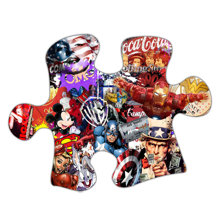 Tableau Puzzle Time Square Gilles Dunoyer