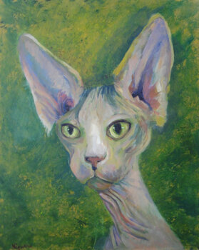 Egyptian cat portrait Jose Antonio Higuero