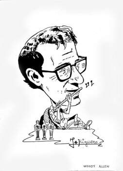 Caricature of cinema Director Woody Allen Jose Antonio Higuero