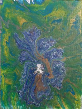Blue violet Iris abstraction Magdalena Wielgosz
