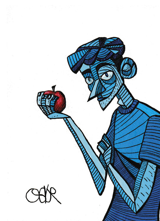L'homme et la pomme Oscar Latargez