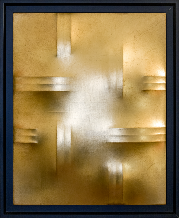 FORMA 4 - foglia oro su tela estroflessa Simone Del Sere