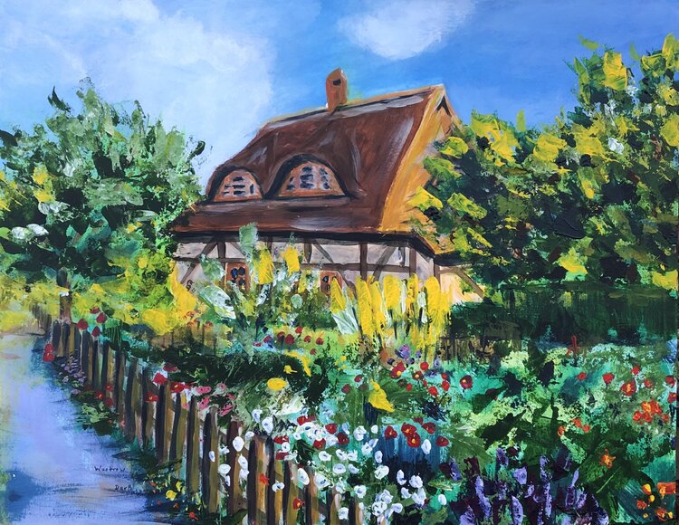 Bauernhaus mit Blumengarten in Wustrow Eva Seltmann-Reinig