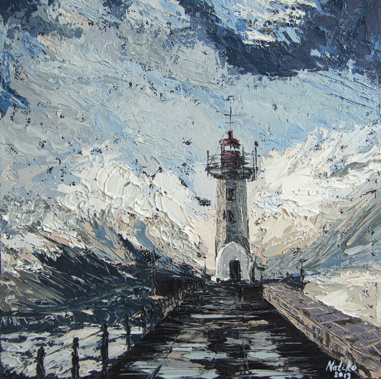 Lighthouse in the storm Natalia Korneeva