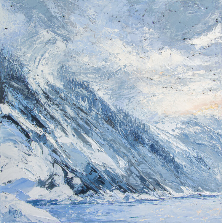 View of the winter Altai (Ust-Muni) Natalia Korneeva