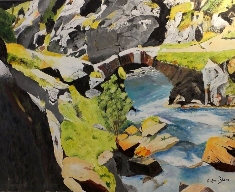 les gorges dela Nuria  Espagne André Blanc