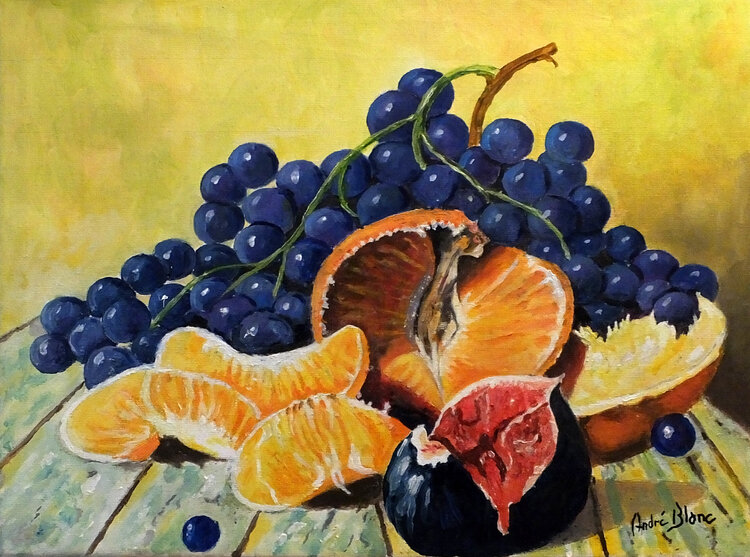 Fruits sur table André Blanc