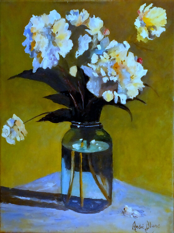 Vase de fleurs André Blanc