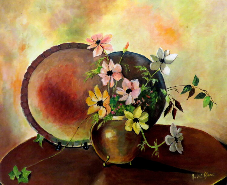 Vase d'anémones André Blanc
