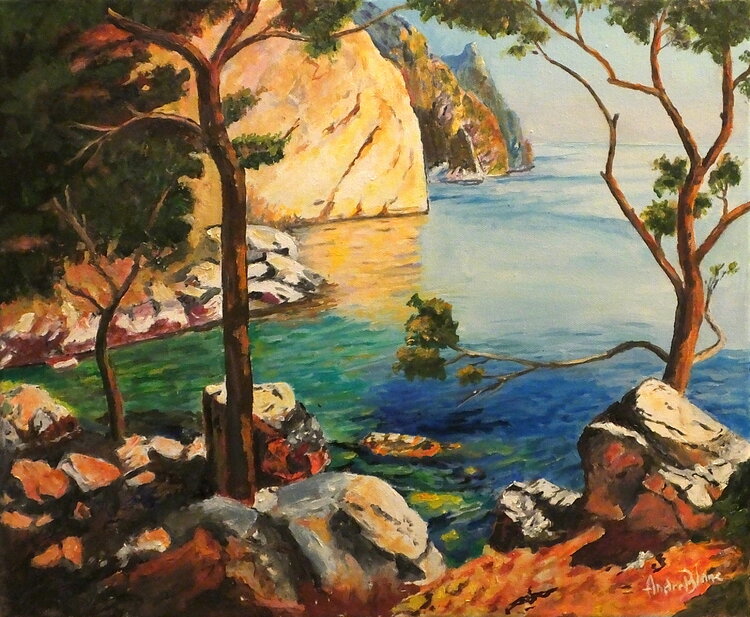 la beauté  des criques de l'Esterel André Blanc